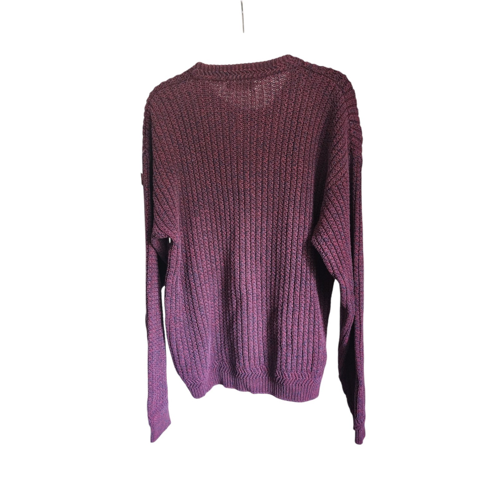 Vintage St Johns Bay Mens Large 42-44 Crewneck Sweater Marled Ramie Cotton Knit