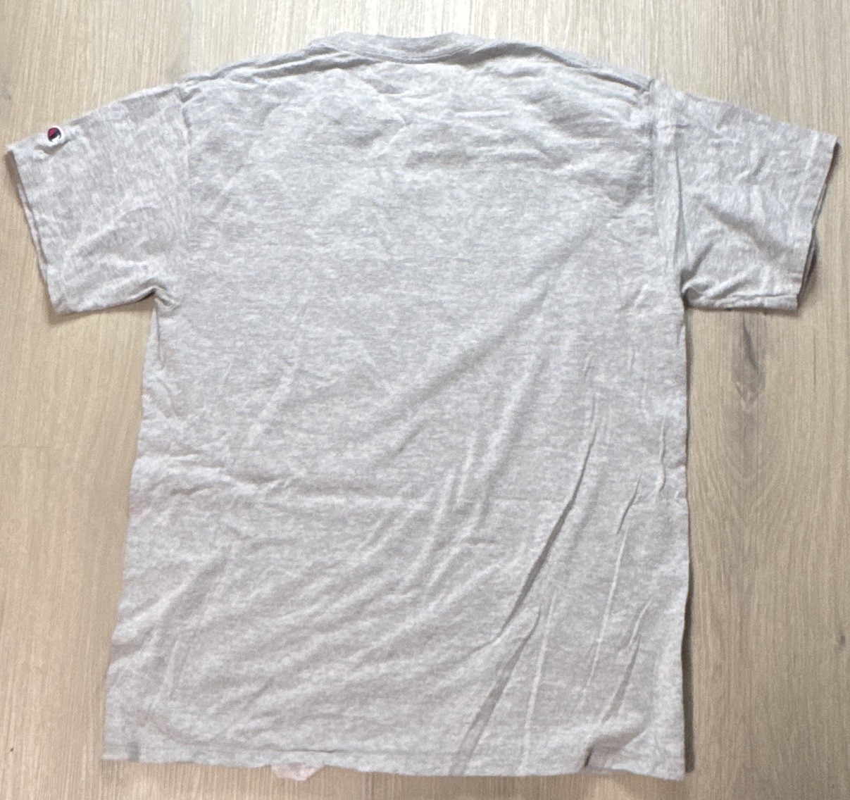 Champion Men’s Gray Logo Graphic Print T-Shirt Crew Neck Short Sleeve Size M