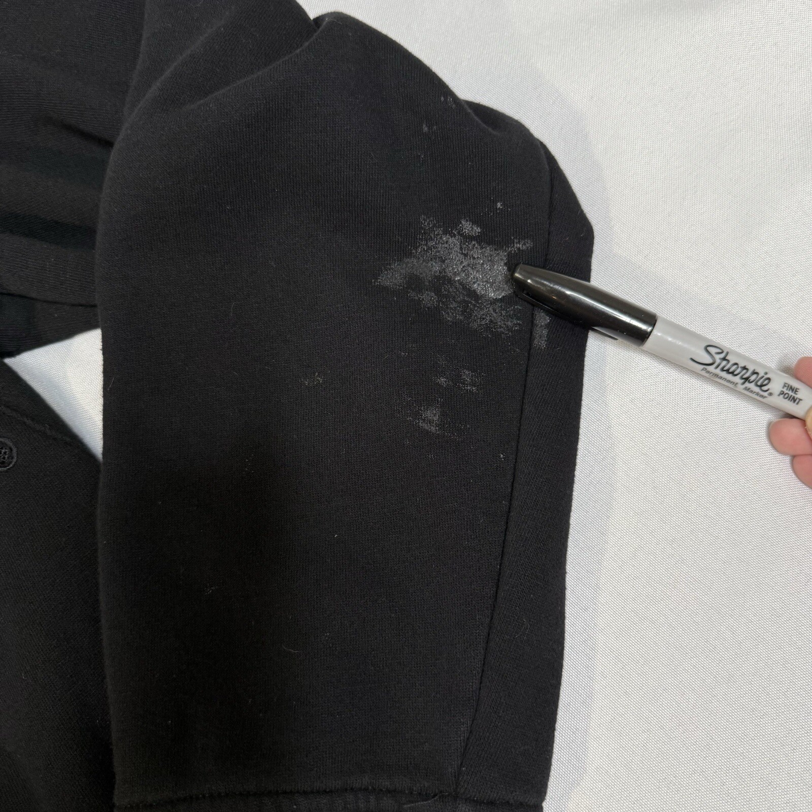 Burtons Mens L Black Full Zip Snow Ski Winter Hoodie Jacket Stained Distressed
