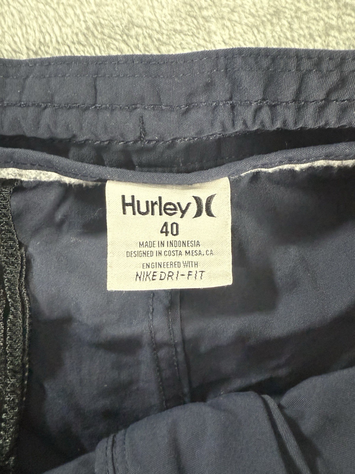 Hurley Shorts Men’s 40 Blue Nike Dri Fit Brooks Athletic Chino Performance