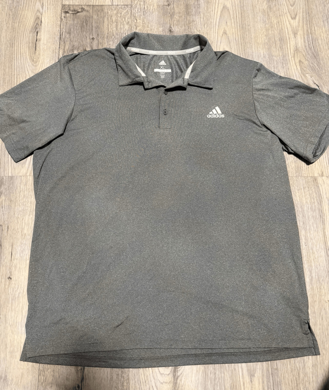 Adidas Golf Polo Shirt Short Sleeves Men’s Gray Size XL