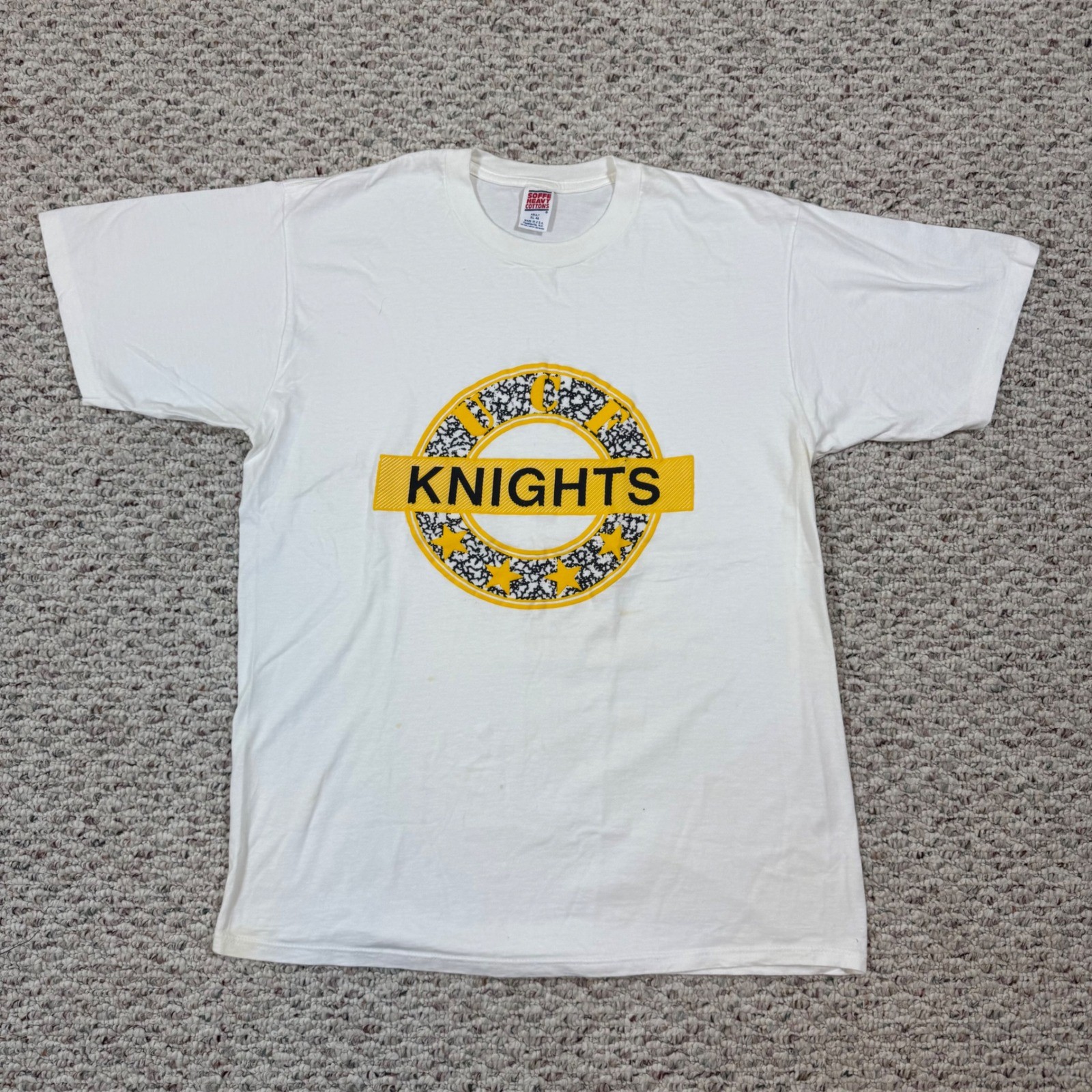 Vintage Soffe UCF Knights T Shirt Mens XL White Heavy Cotton Made in USA 90s