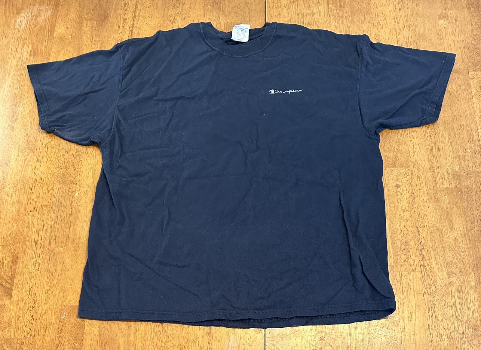 Vintage Champion Blank Spellout T Shirt XL Y2K