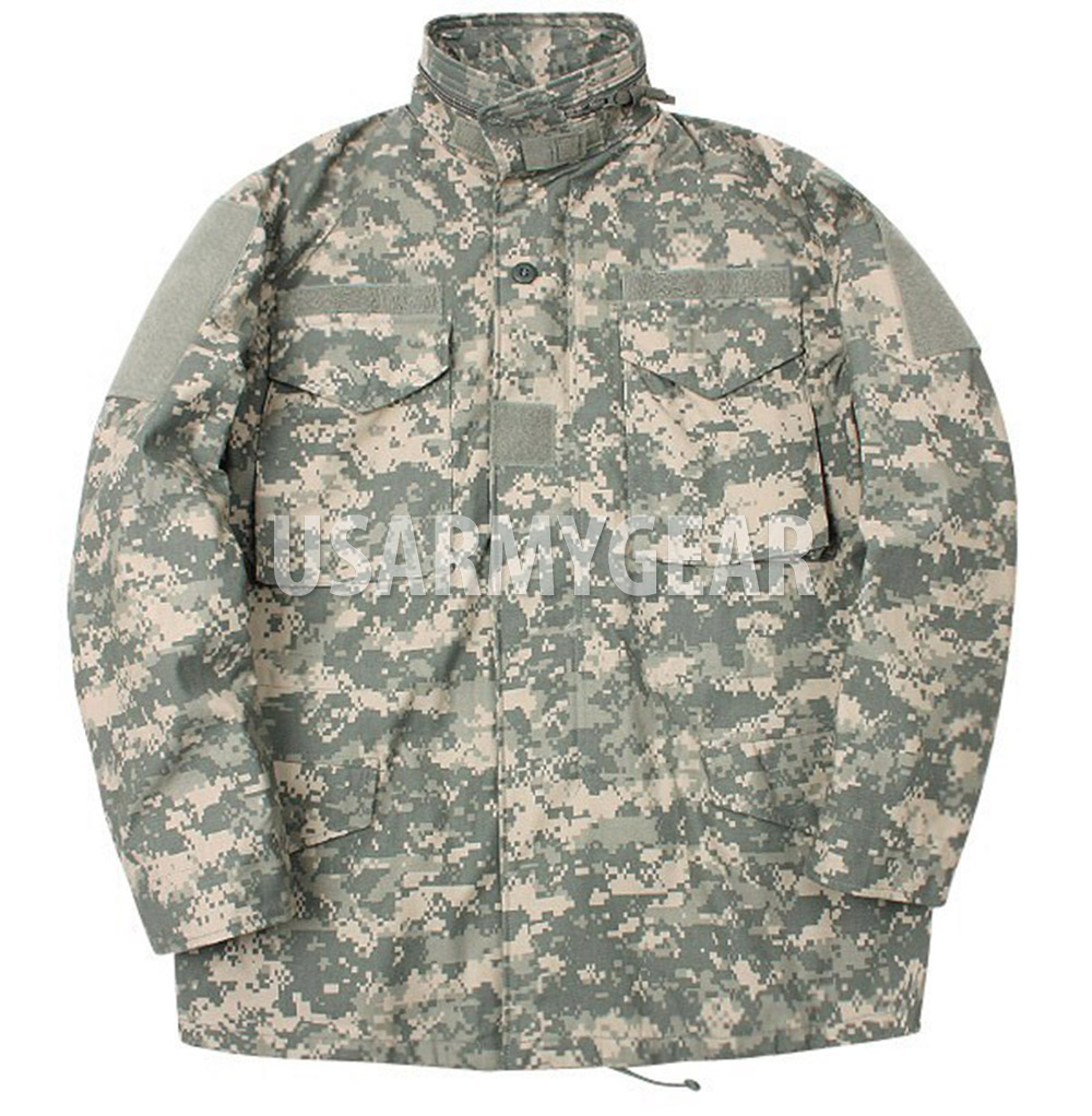 Made in US Military Army M-65 Acu Cold Weather Field Coat Jacket + Liner,Patches