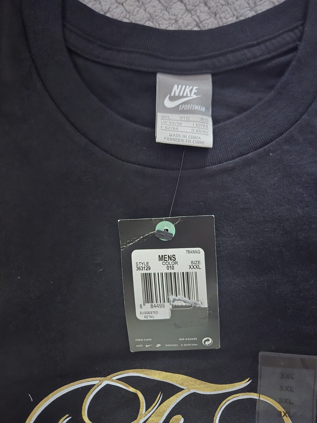 Nike Nike Air Black Graphic Tee Crew Neck Short Sleeve Men’s 3XL