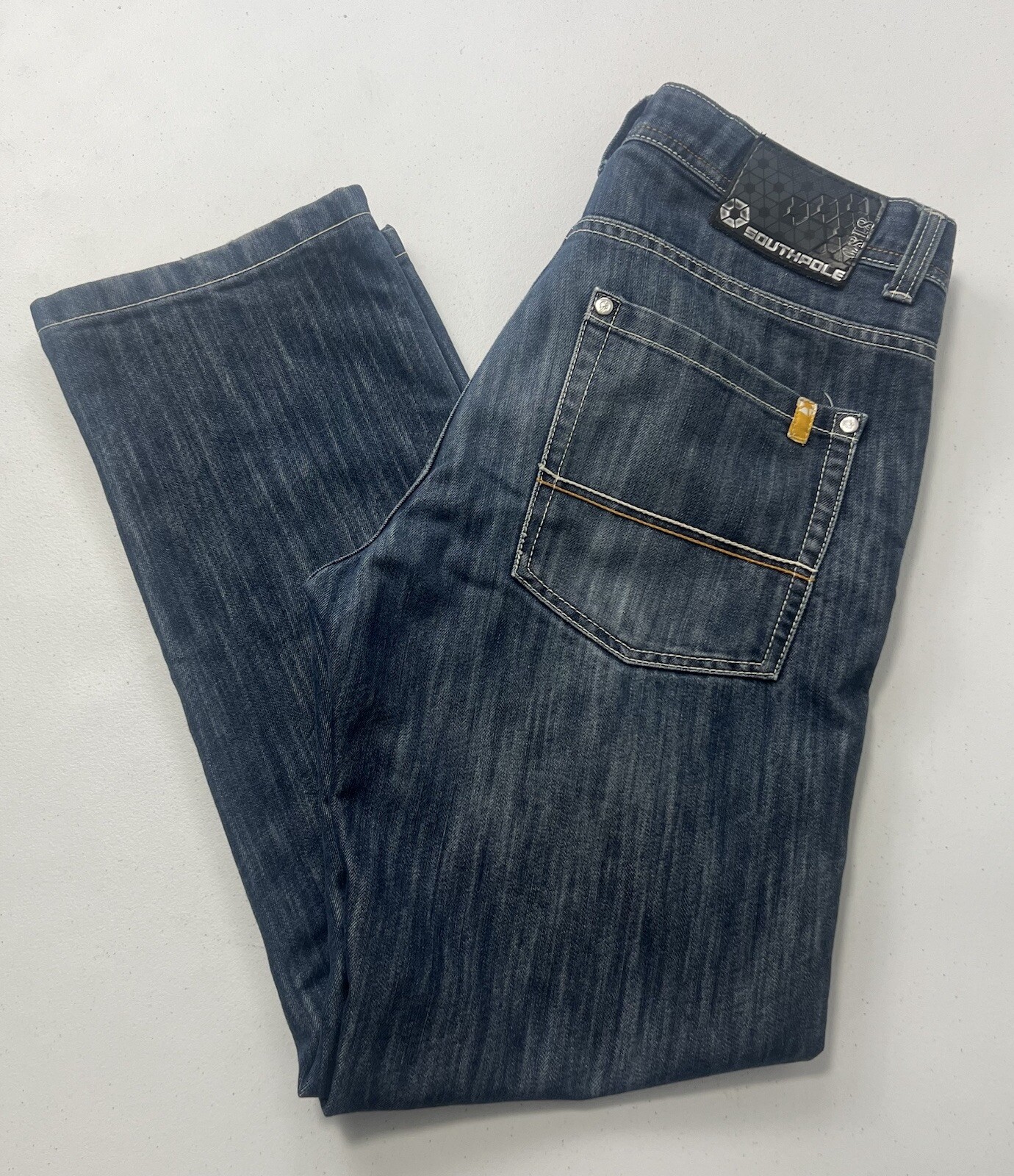 Southpole 8180 Denim Jeans Men’s Sz 34×30 Straight Leg Blue Y2K