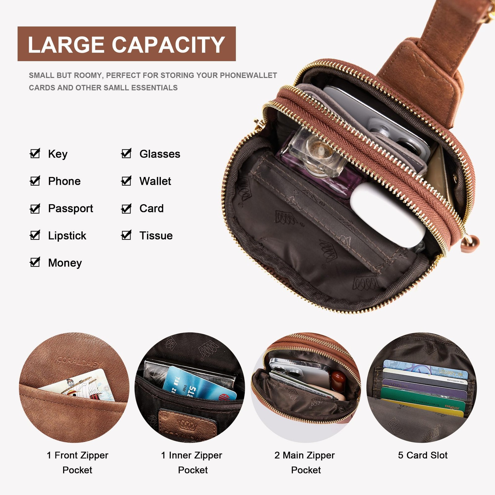 Crossbody Bags for Women Small Sling Bag Cross Body Purses Belt Bag for Women…