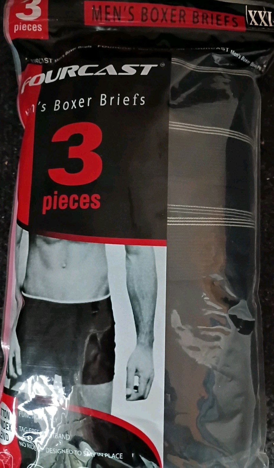 6PK Comfort Flex/ Tag Free Mens Boxer Briefs Assorted Underwear Size XXL 46-48