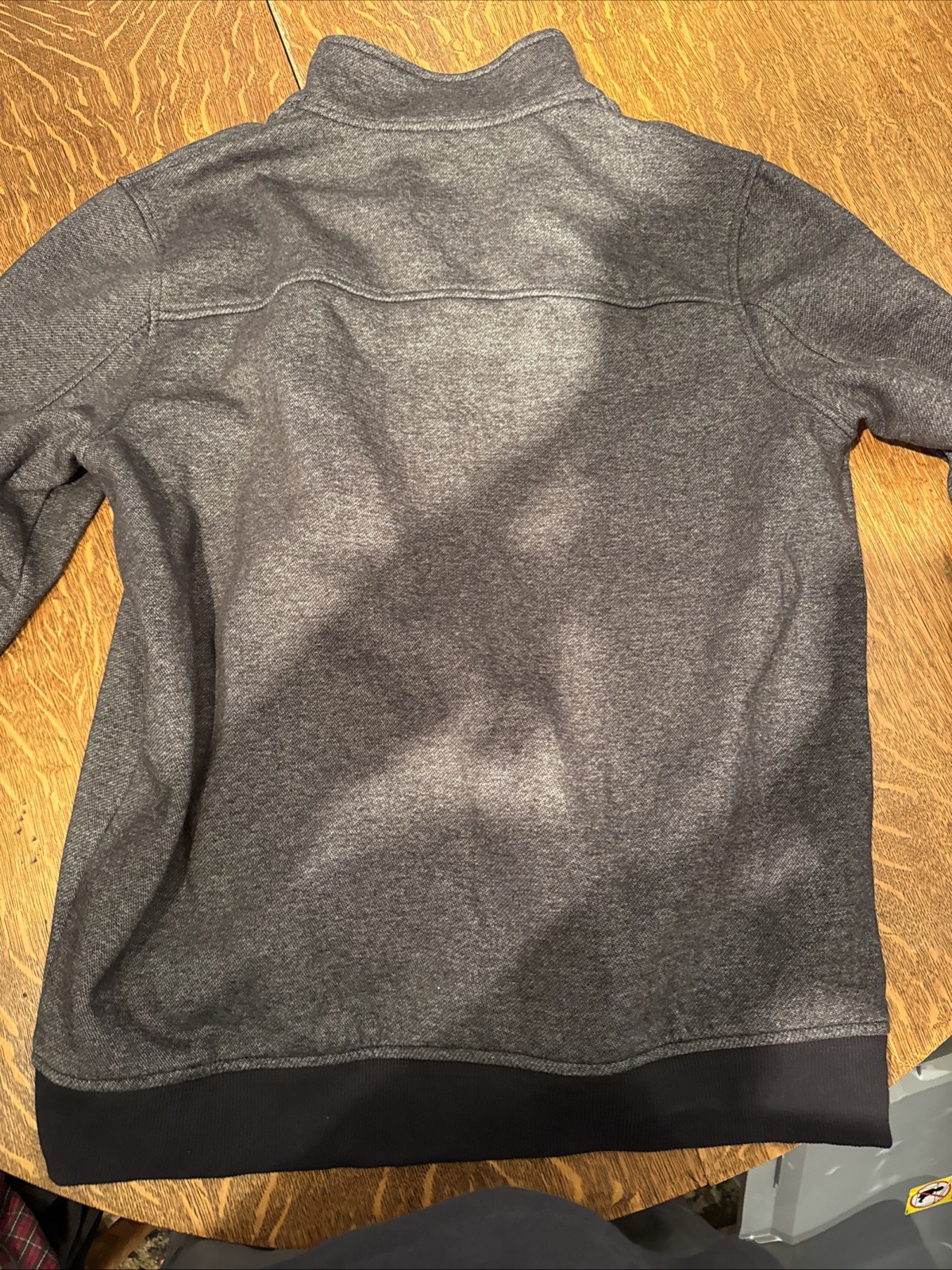 Apt 9 Sweater Mens Large Black Fleece Knit Full Zip 4 Pockets Cotton Blend