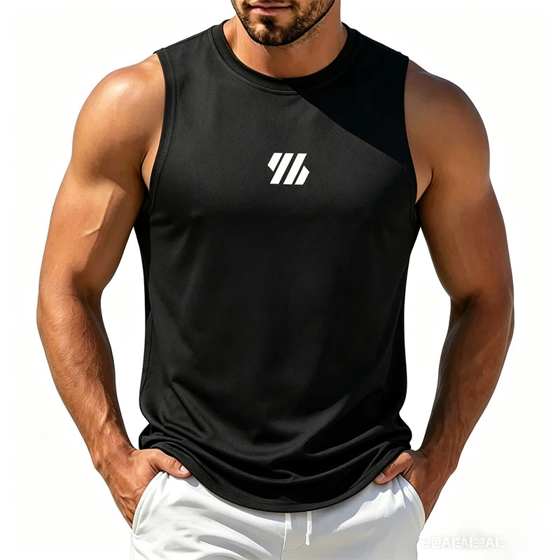 Men’s Casual Fitness Tank Top Sportswear Sleeveless Shirt Male Mesh