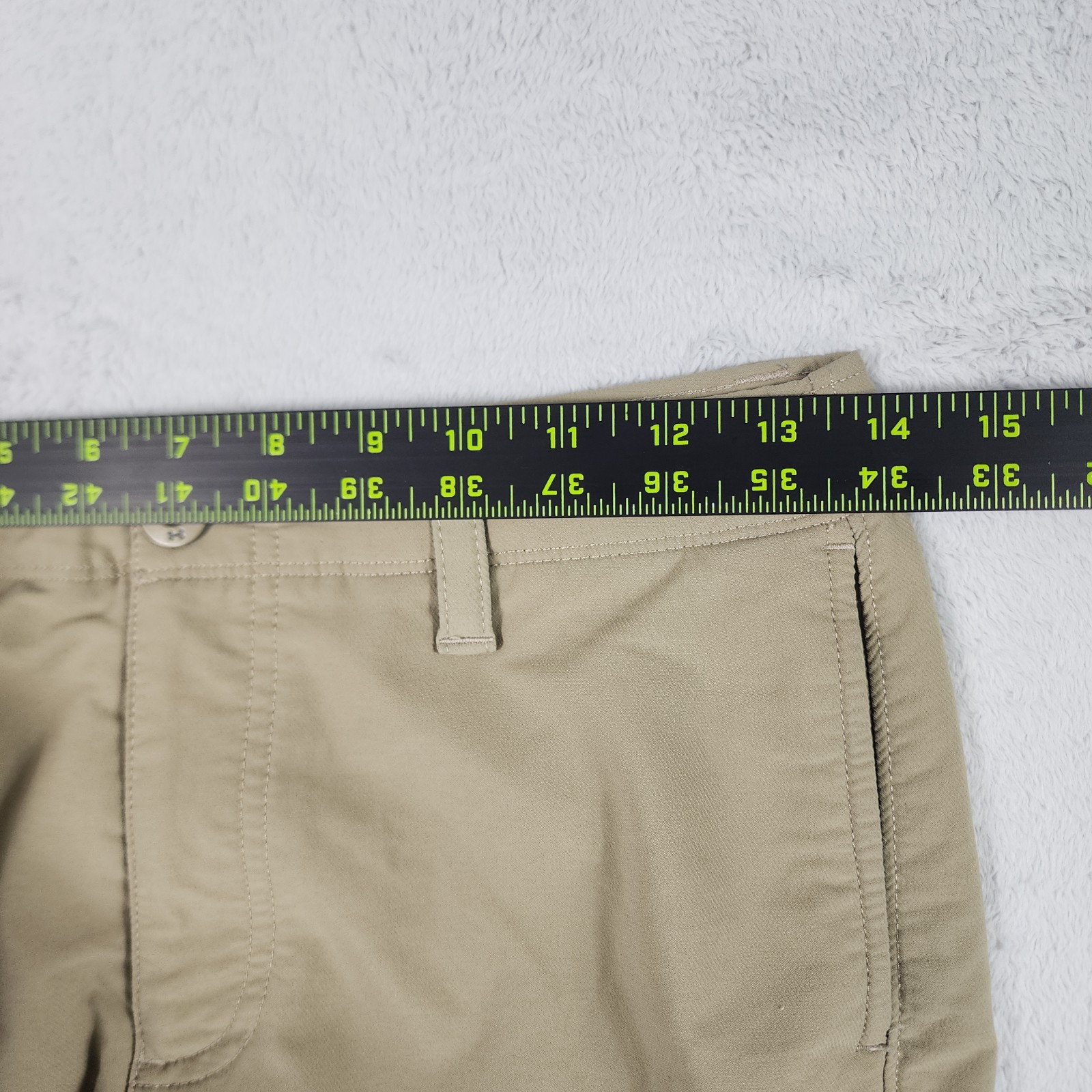 Under Armour Loose Fit Pants Mens L/YLG Tan Cargo Performance Straight