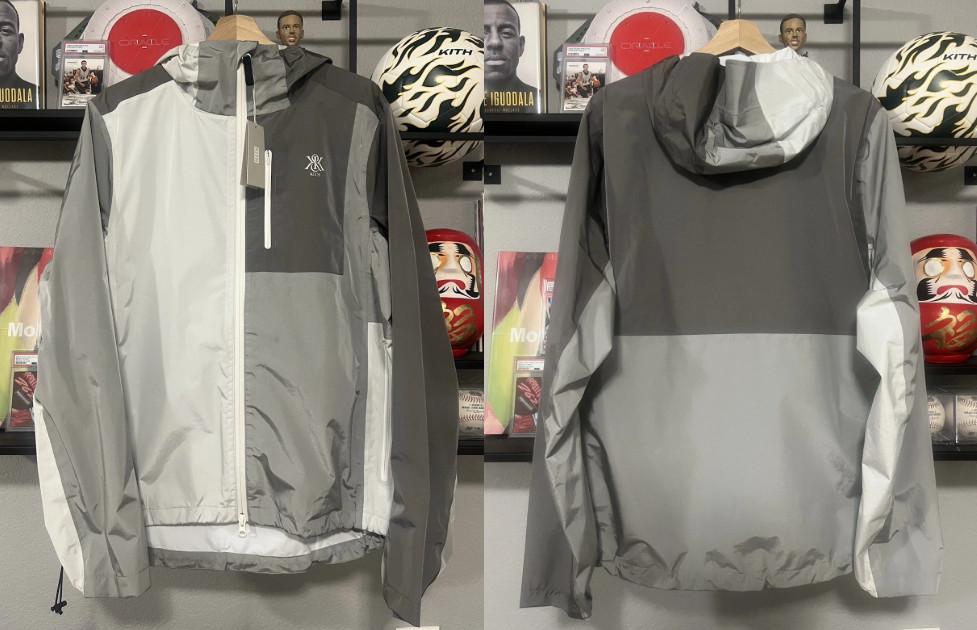 Kith Xander 3L Rain Jacket Nylon Colorblock Fin M