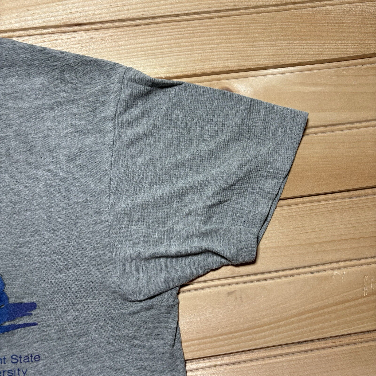 Vintage 80s Wright State University Total Fitness Rainbow Paper Thin Shirt – L