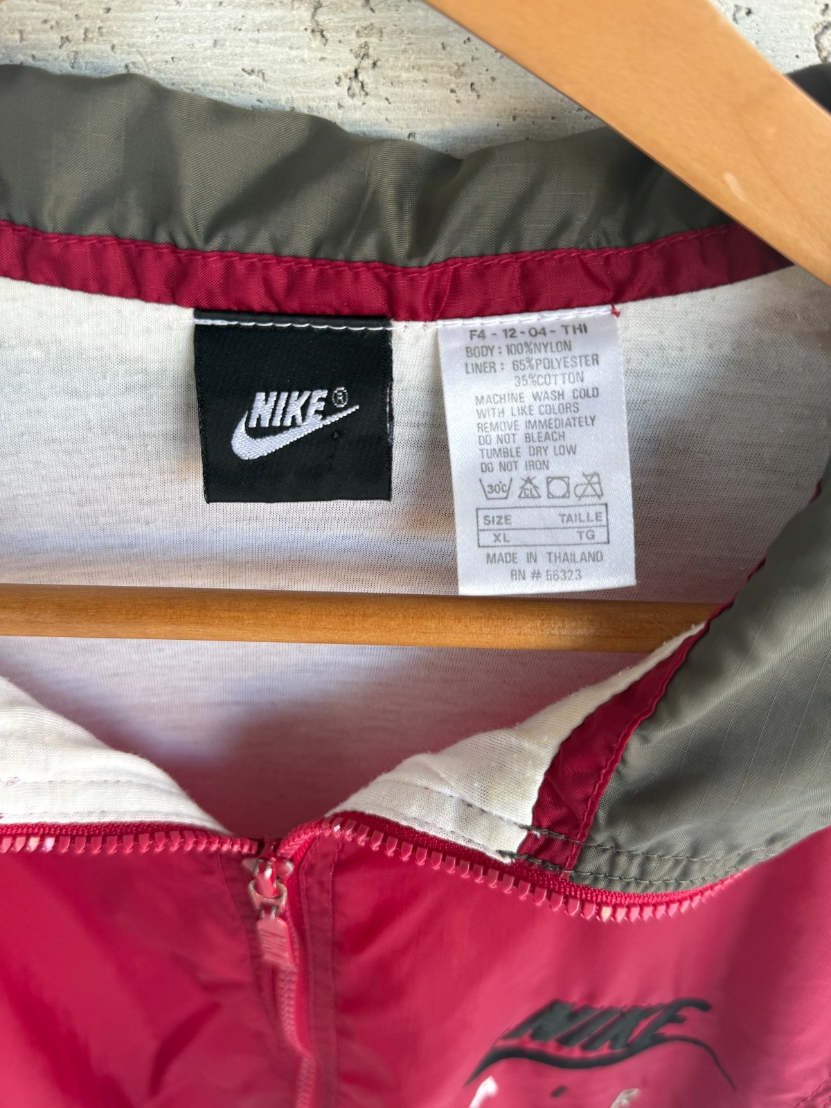Vintage Nike Air Red, Black and Grey Retro Track Jacket XL
