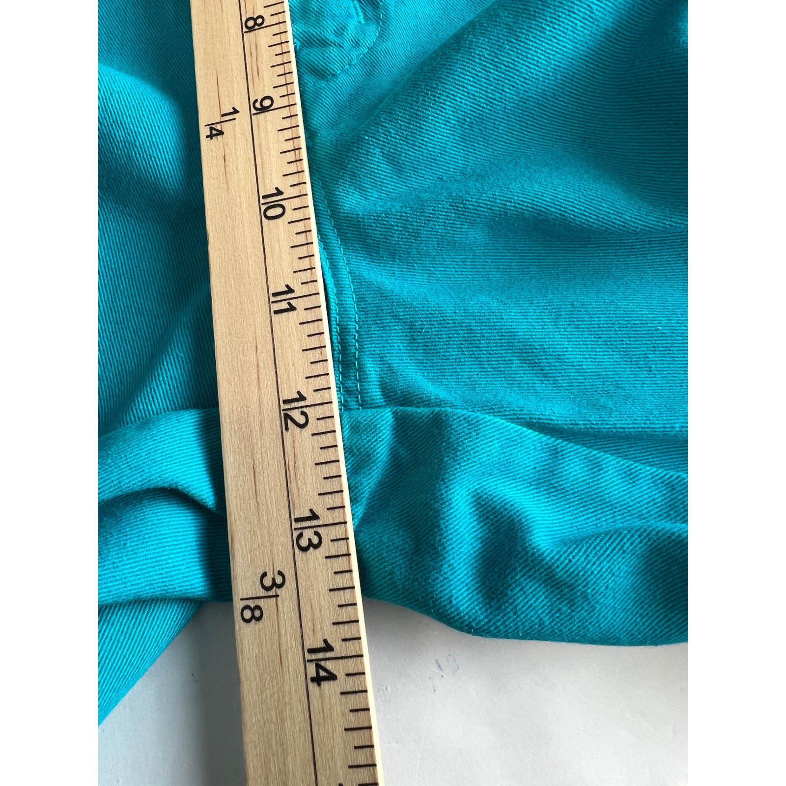 Duck Head Mens 36 Pleated Chino Shorts Teal Blue Cotton Vintage 90s Preppy