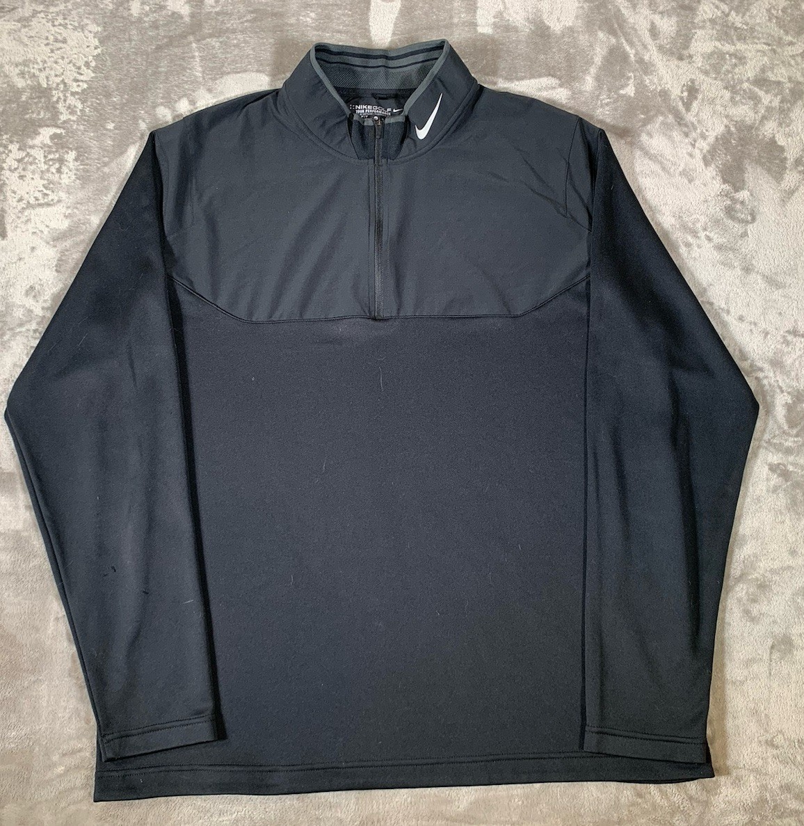 Nike Golf 1/2 Zip Up Pullover Men’s XL Black Dri-Fit Tour Performance
