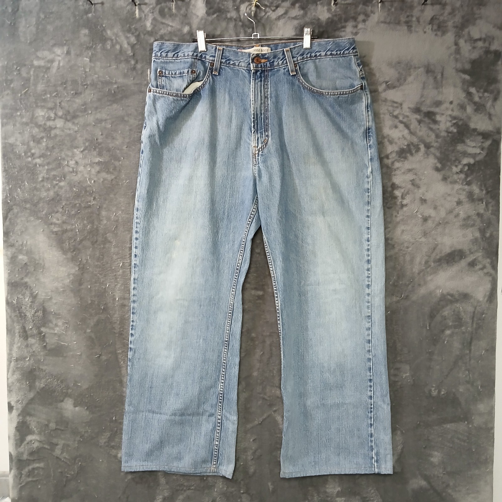 VINTAGE Y2K LEVIS 567 JEANS MENS 38X29 BLUE BOOTCUT LOOSE LIGHT WASH