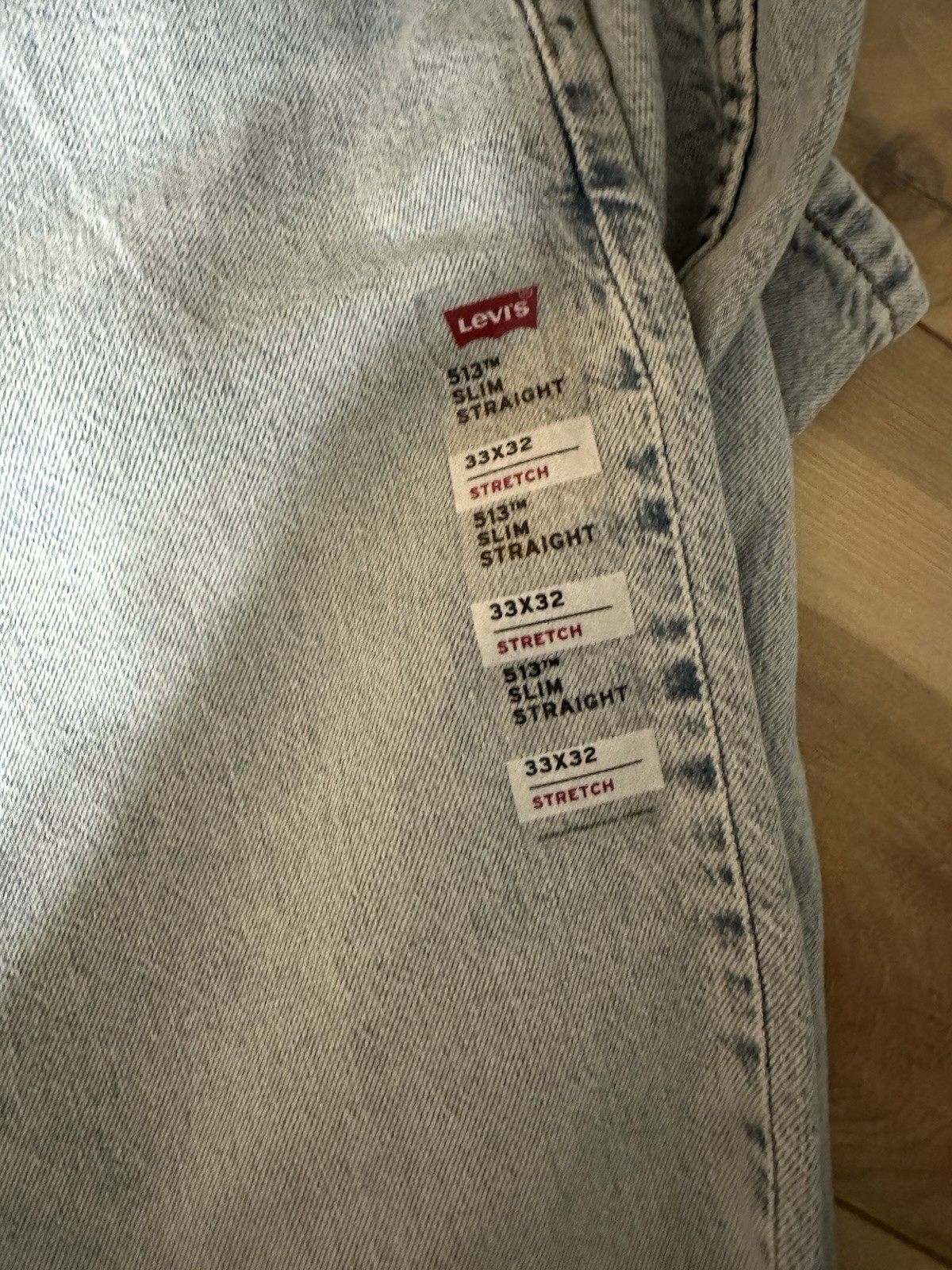 Levi’s Men’s Slim Straight Low Rise Light Wash Stretch Denim Jeans Zip