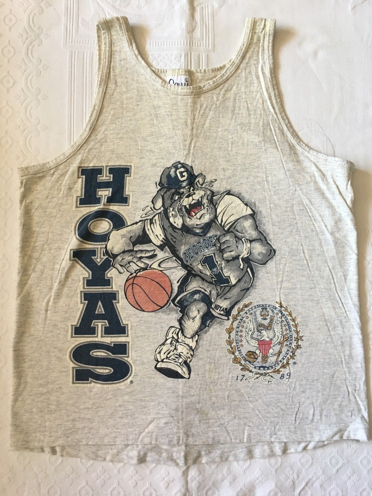 Vintage Georgetown Hoyas Men’s L NCAA College Basketball Tank Top (Trau Loevner)