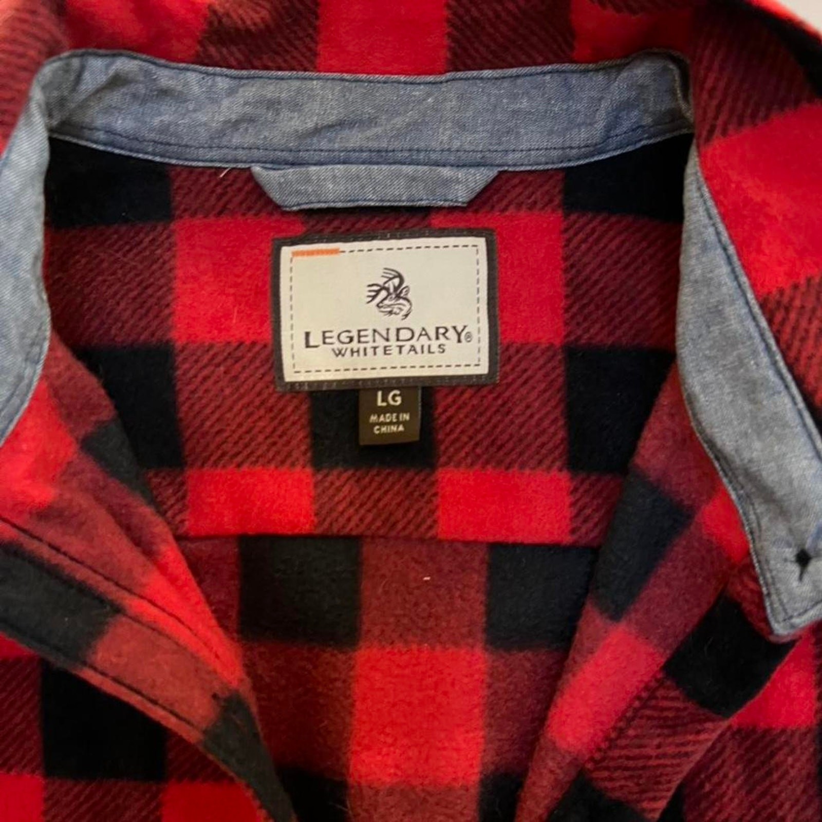 Fantastic red and black buffalo plaid long sleeve button-up shirt