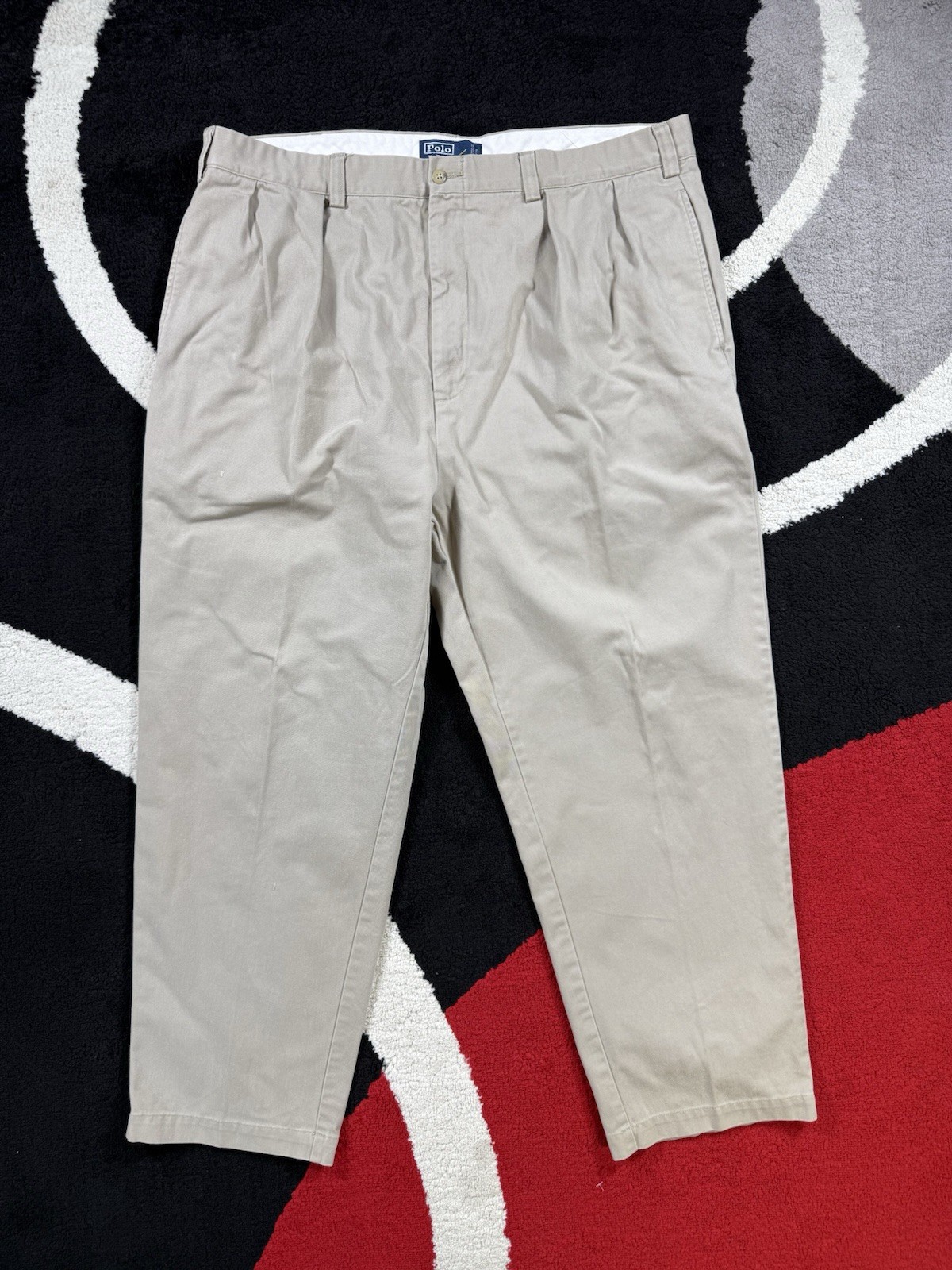Polo Ralph Lauren Pants Mens 44×30 Andrew Pant Tan Chino Casual Cotton Preppy
