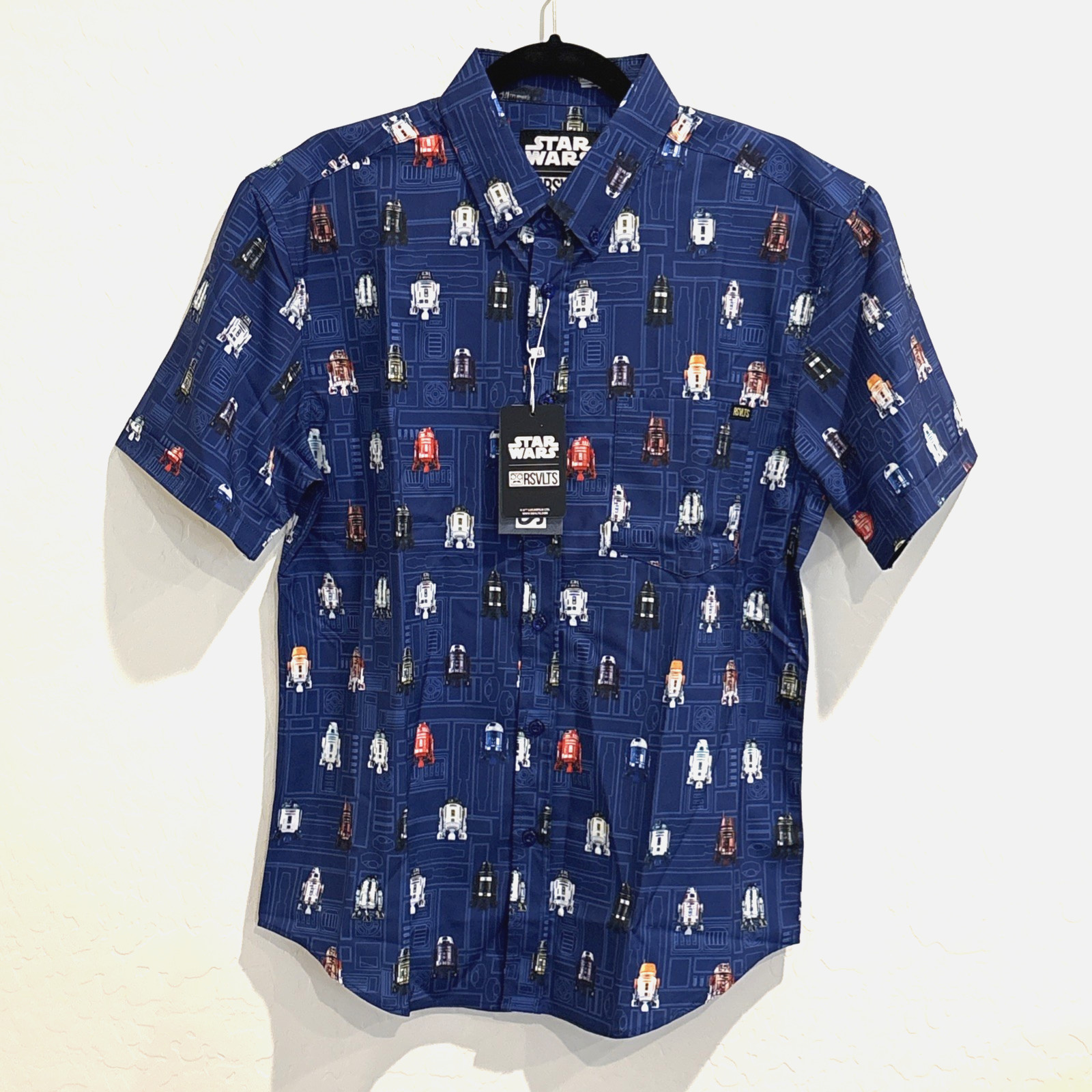 RSVLTS Star Wars May the 4th R2 Droids Blue Shirt KunuFLEX Size Medium M NWT