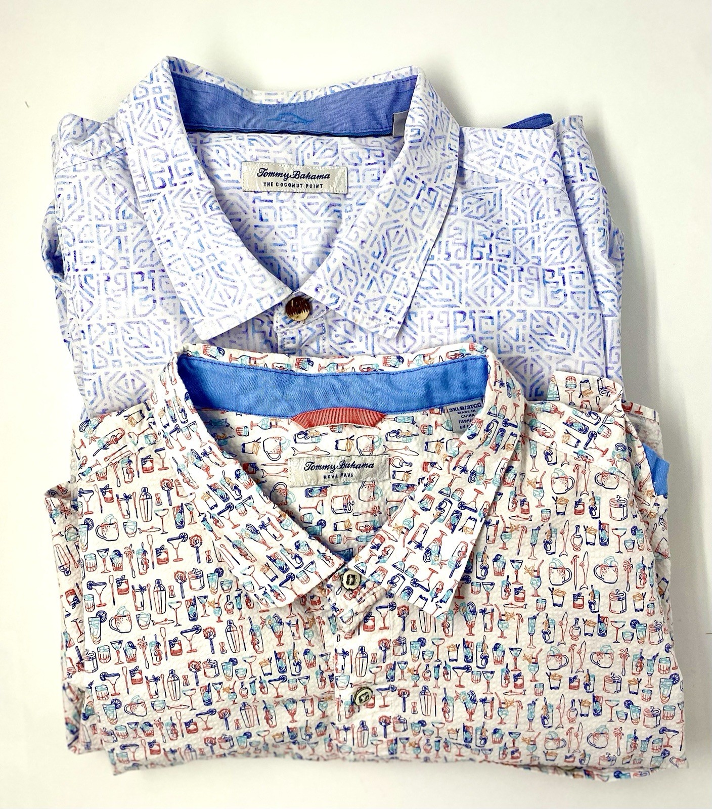 LOT OF 2 | Tommy Bahama Nova Wave/Coconut Point Button Up Shirts | Men’s 3XL