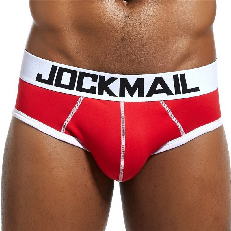 JOCKMAIL Men’s Sexy Briefs Cotton Bikinis Slips Low-rise Pouch Underwear Shorts