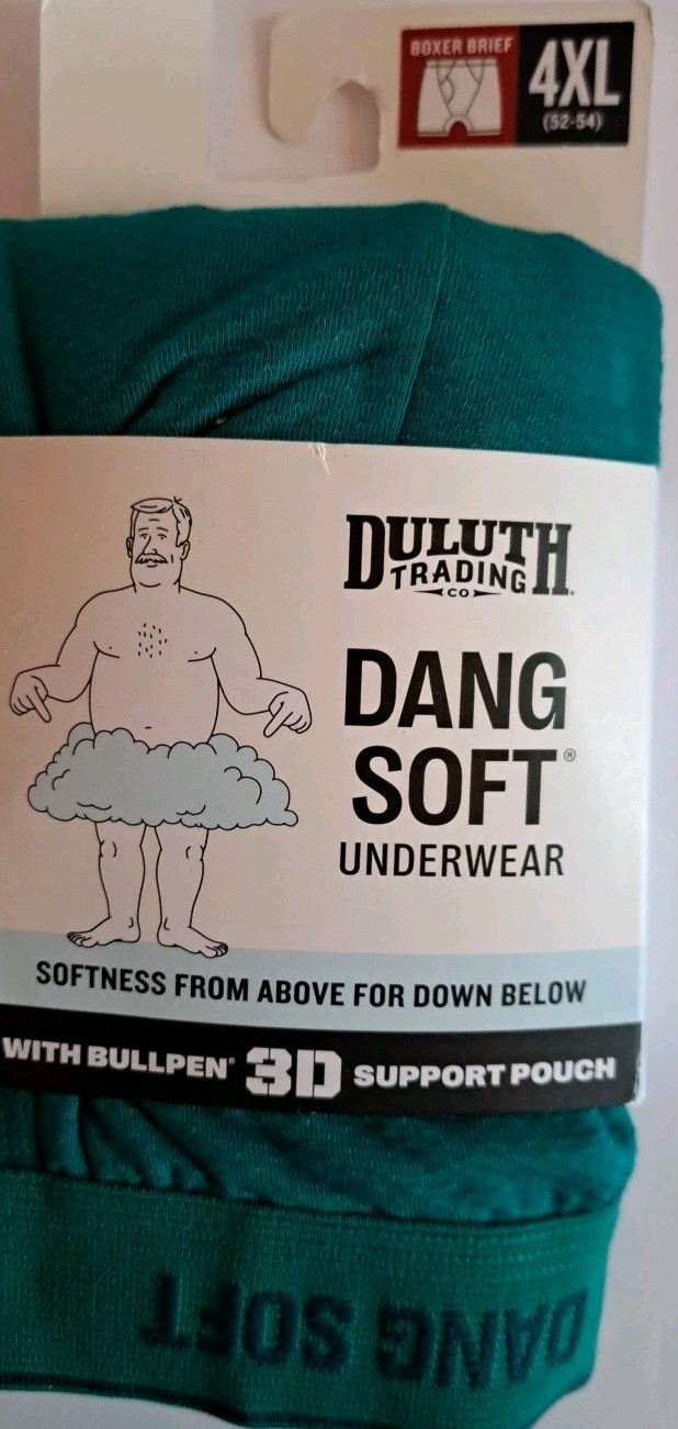 Green Duluth Men Dang Soft Bullpen 3D Support Boxer Brief Size 4XL (52-55)