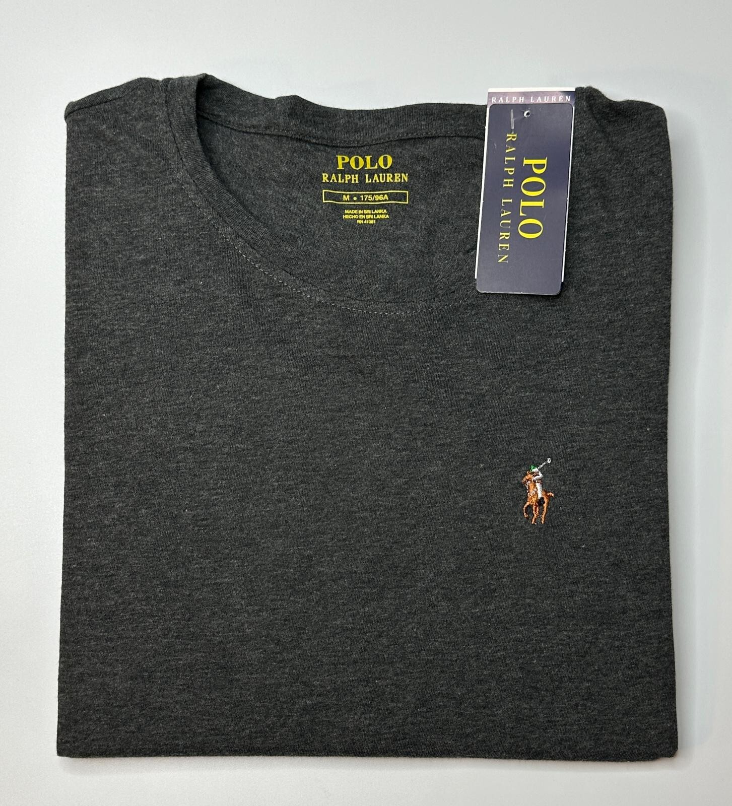 NWT Polo Ralph Lauren Men Short Sleeve Crew Neck Gray T-Shirt Tee Free Shipping