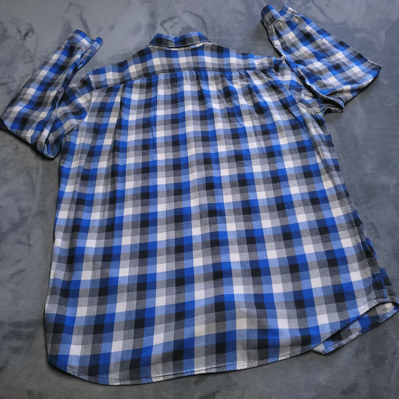 Eddie Bauer Plaid Outdoor Camp School Hiking Button Down XLT Shirt Long Sleeve