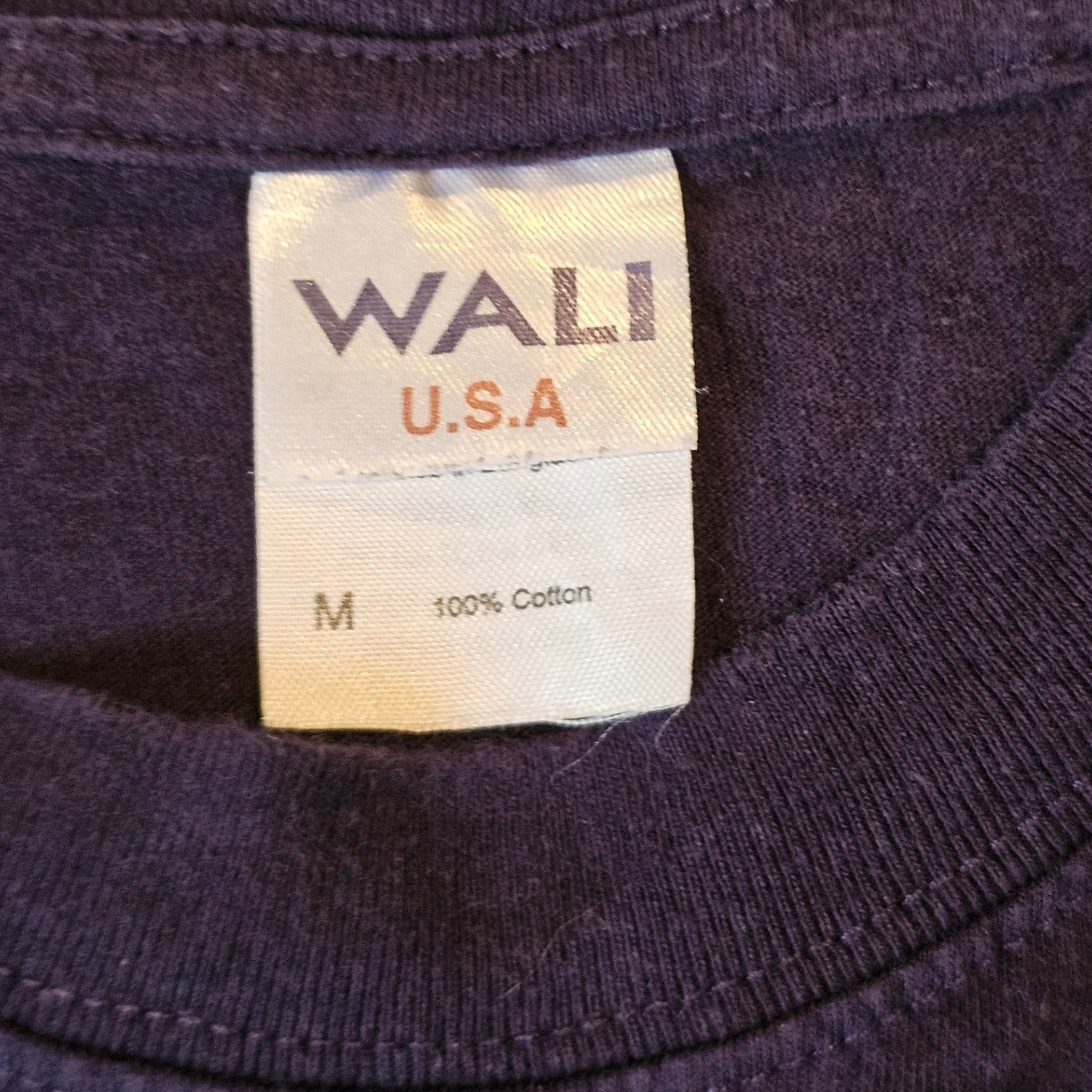 Wali USA Mens New York City T-Shirt Navy Blue Embroidered NYC Graphic Tee Medium