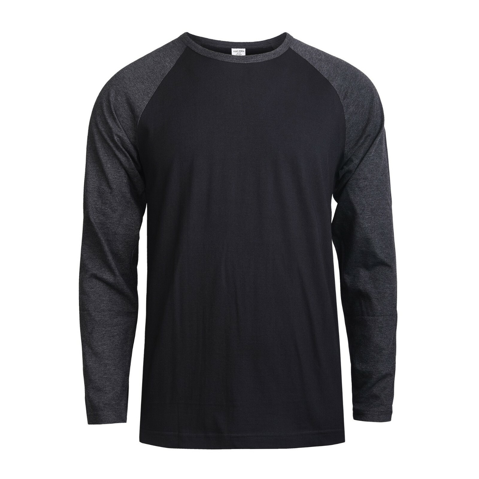 Men Baseball T-Shirt 100% Cotton Long Sleeve Soft Breathable Raglan Jersey S-3XL