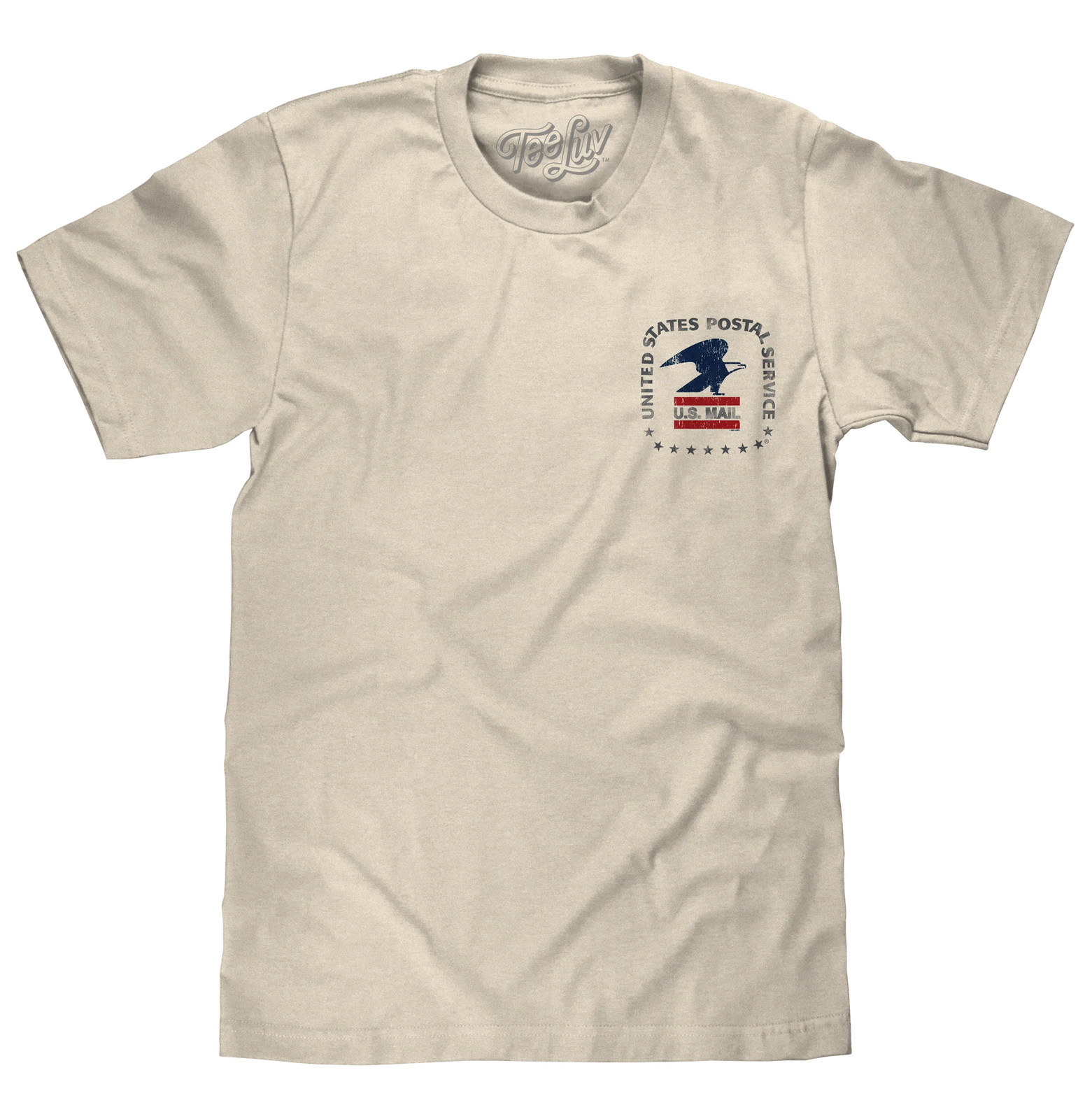 USPS United States Postal Service Mail Eagle Mens T Shirt Cream