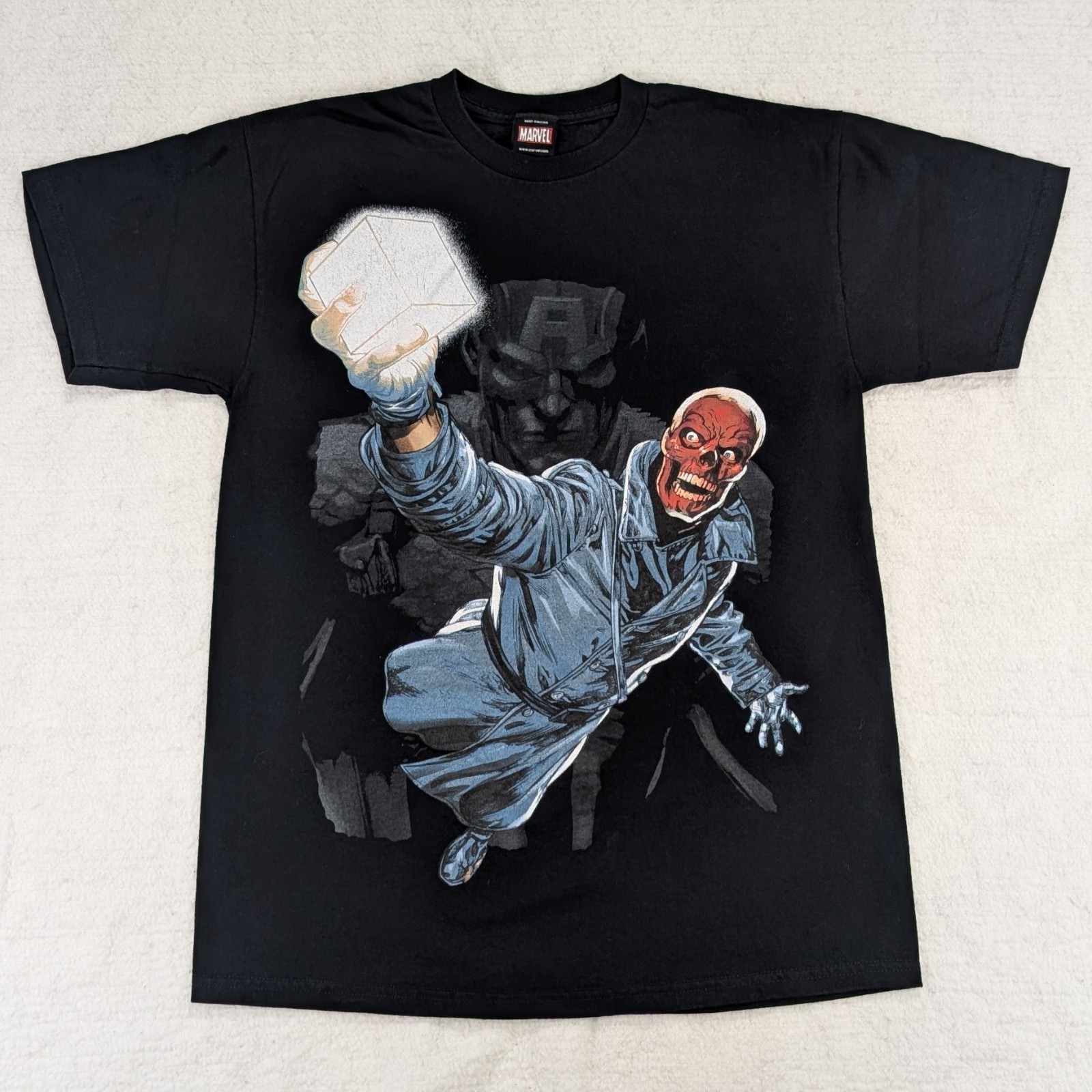 Marvel Mad Engine RED SKULL Captain America T-Shirt Men’s Small/Medium Black Vtg