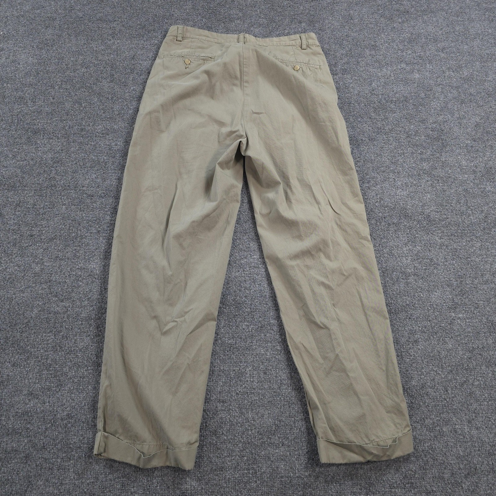 Vintage Polo Ralph Lauren Pants Mens 33×30 Tan Hammond Pleated Cuffed Khakis