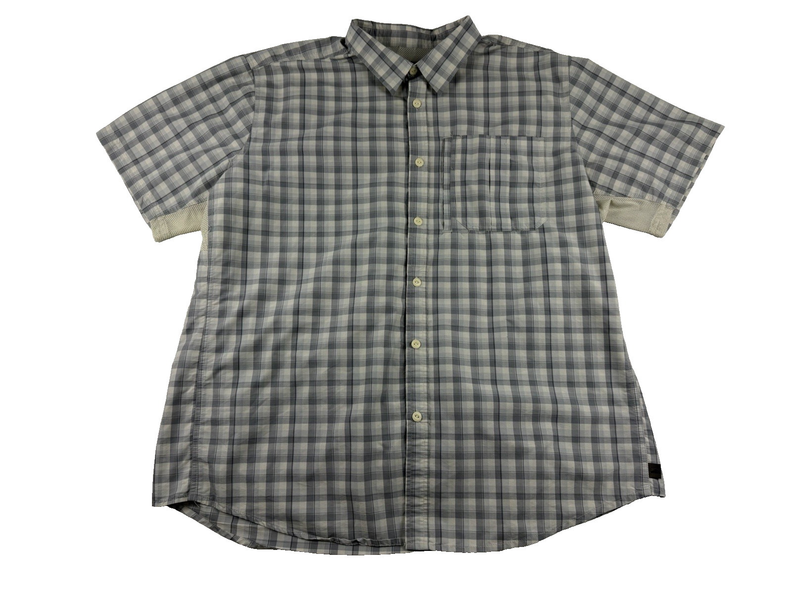Northwest Territory Fishing Shirt 2XLT Plaid Vented Button Up Short Sleeve