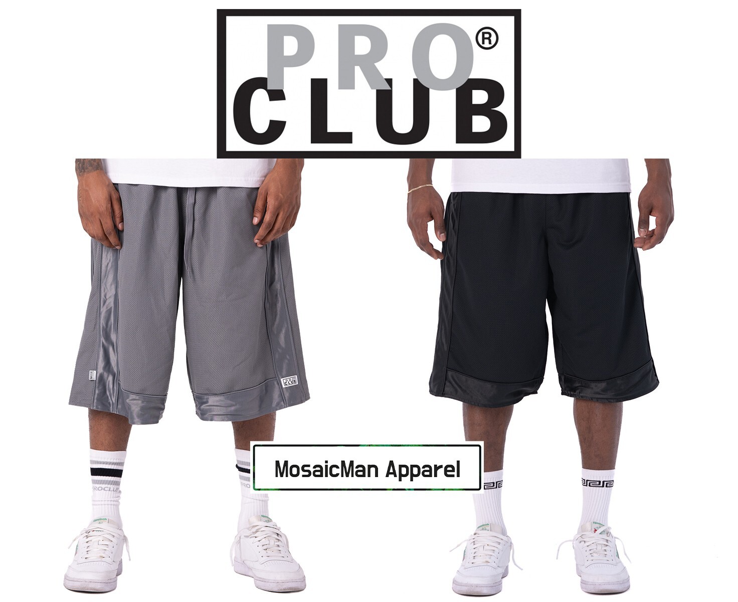 Pro Club Men’s Heavyweight Casual Gym Sports Basketball Mesh Shorts Big Tall