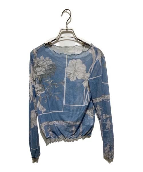 Sahara Sheer Top Blue Polyester Sleeveless Casual Ladies Sizes Unknown