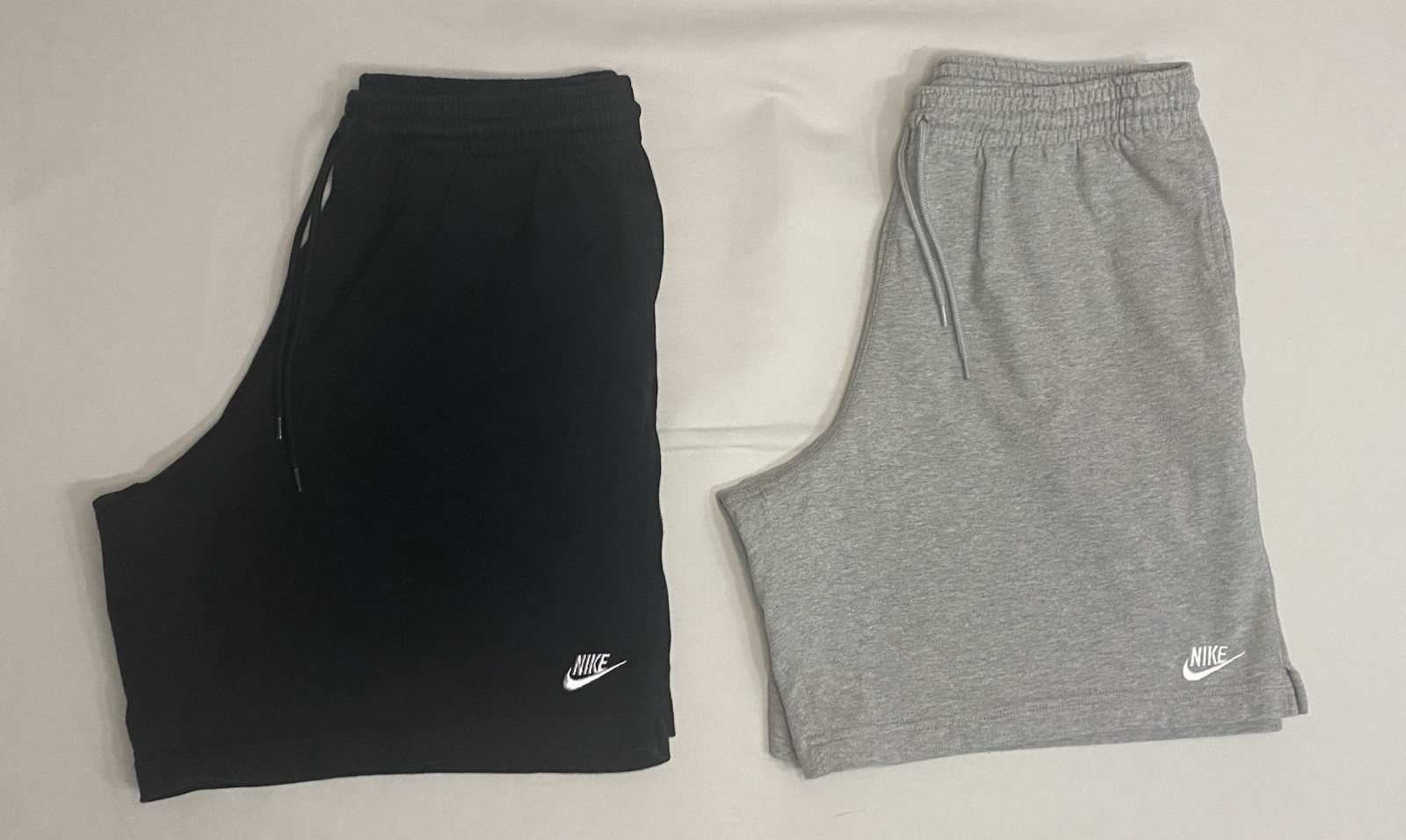 Nike Club Flow French Terry Shorts Men’s Size M, Gray/Black Lot of 2” NWOT!