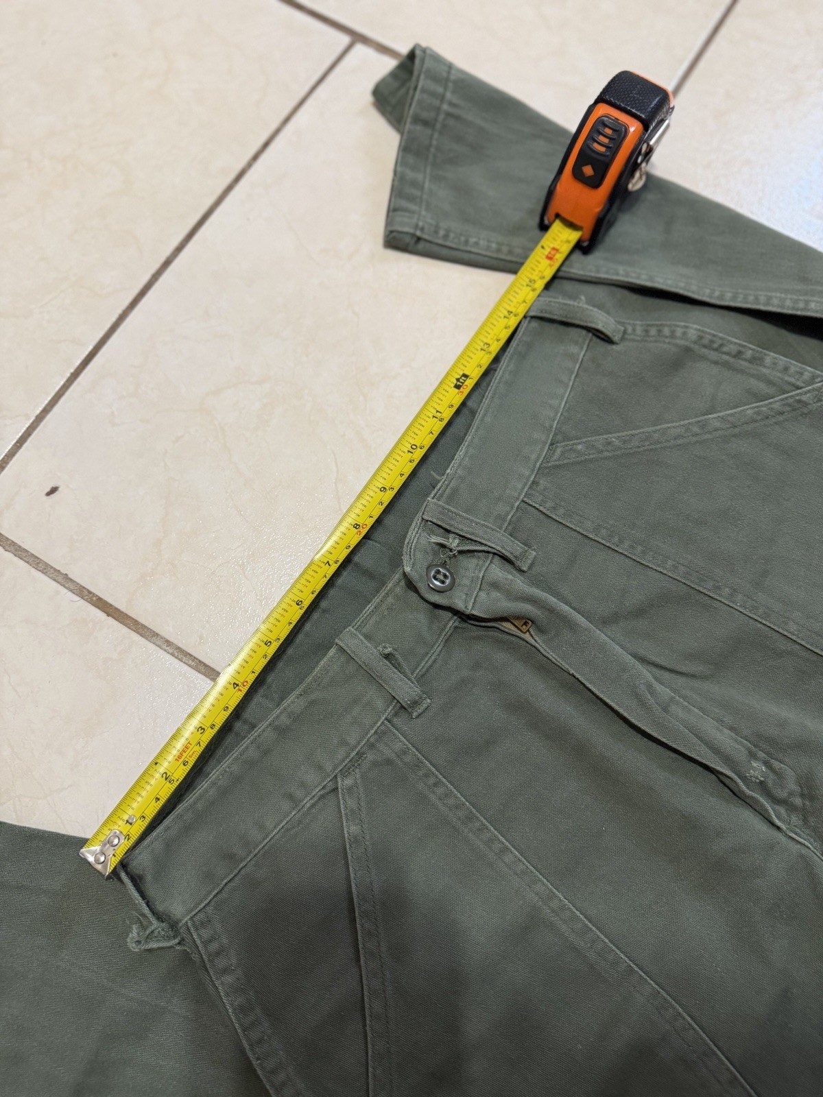 Vintage OG-107 Utility Pants Mens 30×31 Trousers Military Army Green Baker