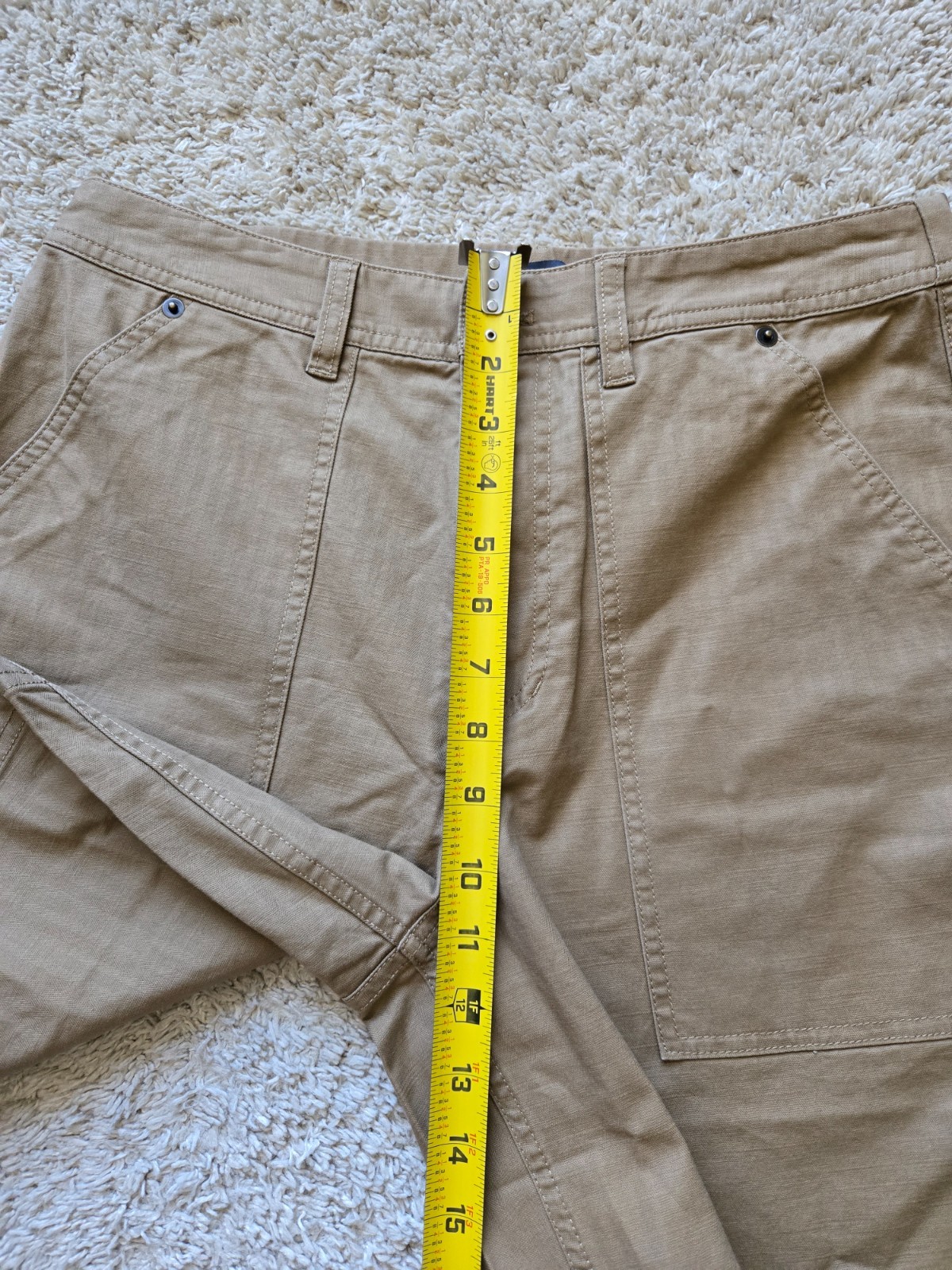 Toad & Co juniper shorts mens 30 organic cotton tan brown