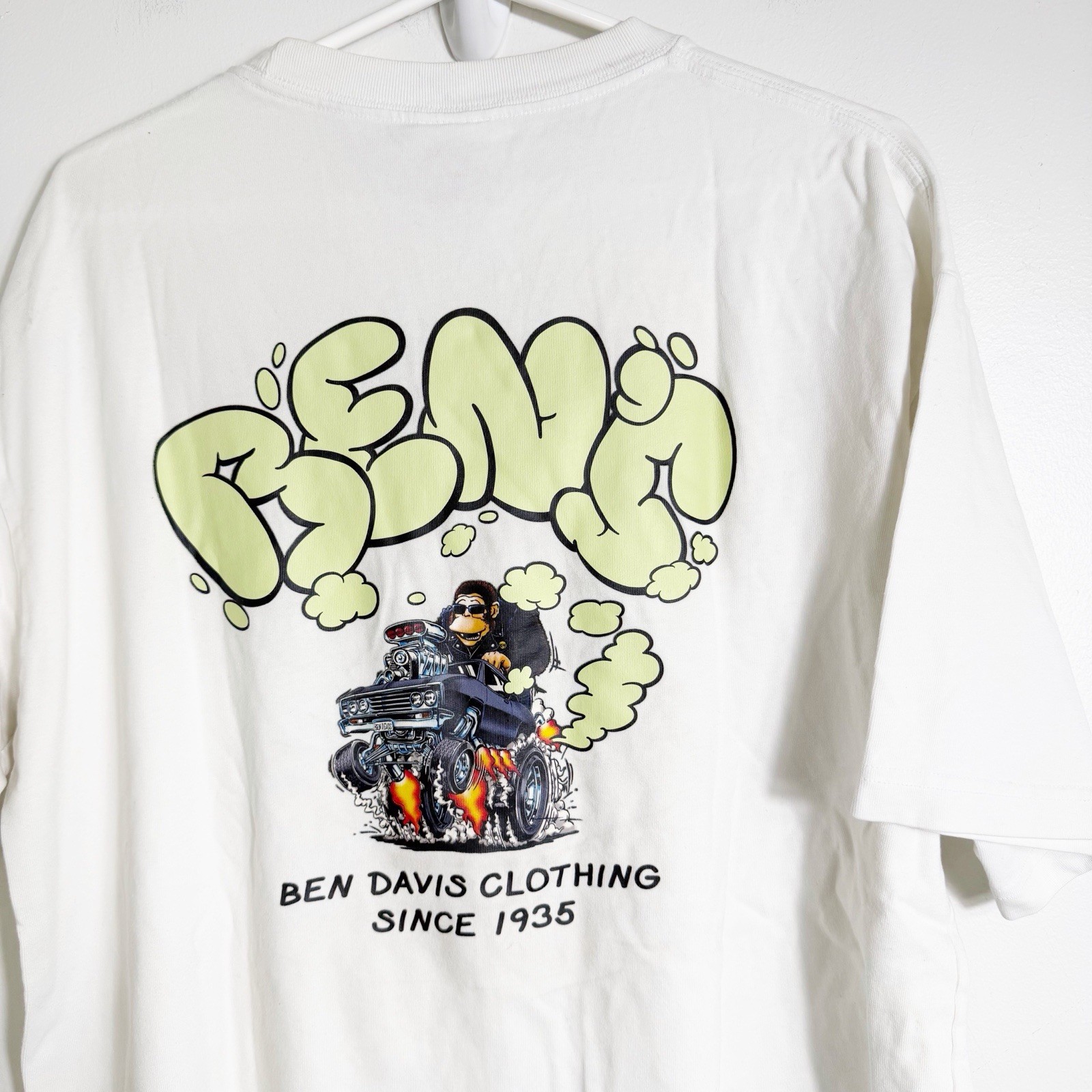 Ben Davis Monster Truck Graphic T-shirt White Men’s Large