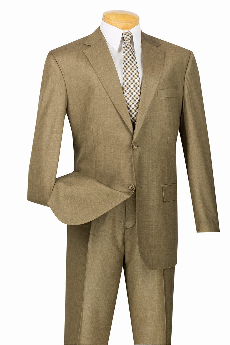 Vinci Men’s Regular Fit 2 Piece 2 Button Textured Weave NEW