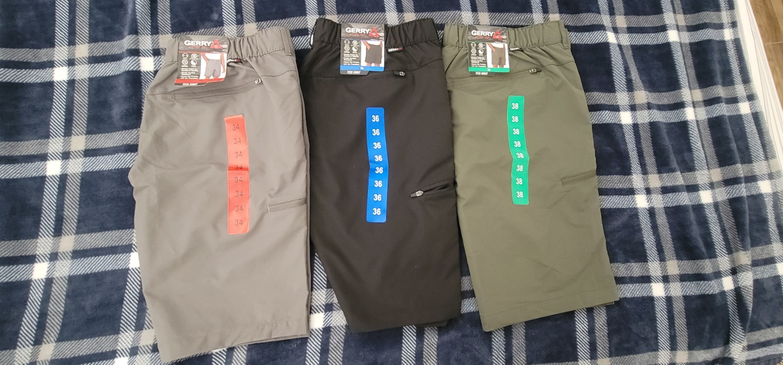 GERRY MEN’S TECH SHORTS GRAY BLACK GREEN 1841021 VARIOUS SIZE COLOR NEW WITH TAG