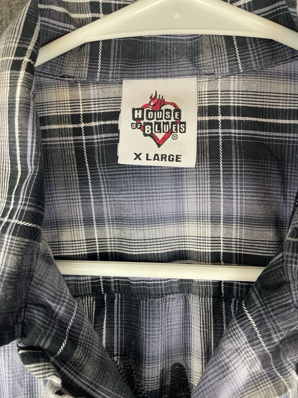 House of Blues Rock N Soul Shirt Mens XL Short Sleeve Button Up Embroidered