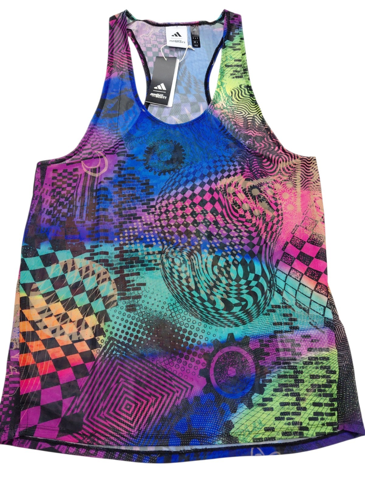 Adidas X Jeremy Scott Mesh Tank Top Psychedelic 90s Maximalist JL7624 Men Medium