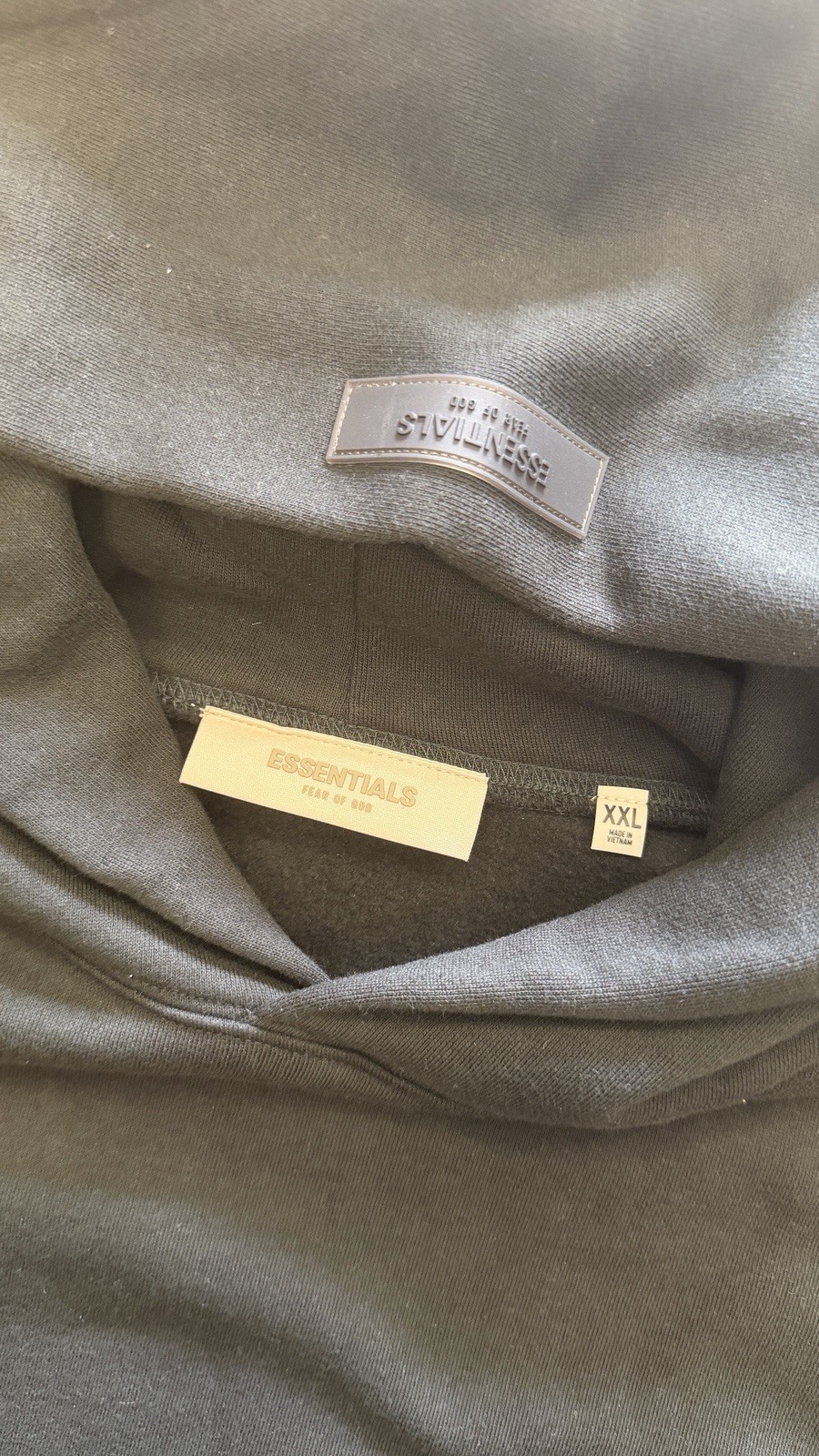 Fear of God Essentials Black Stretch Limo Hoodie Brand New Size XXS