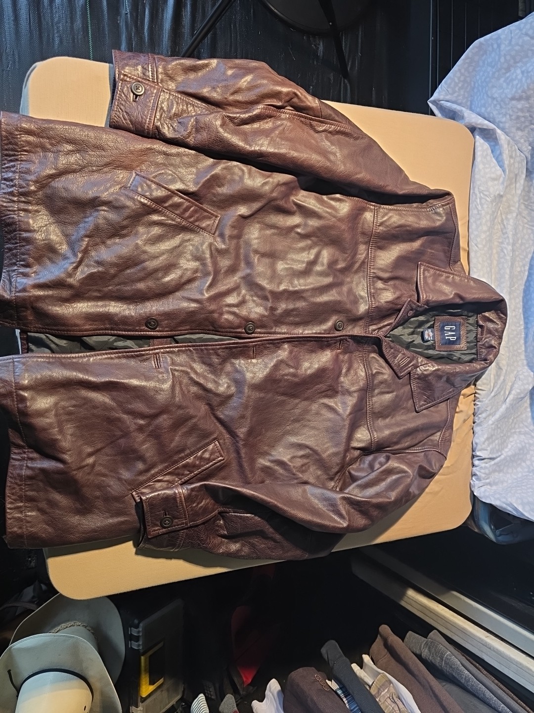 Gap Leather Jacket Mens RN 54023