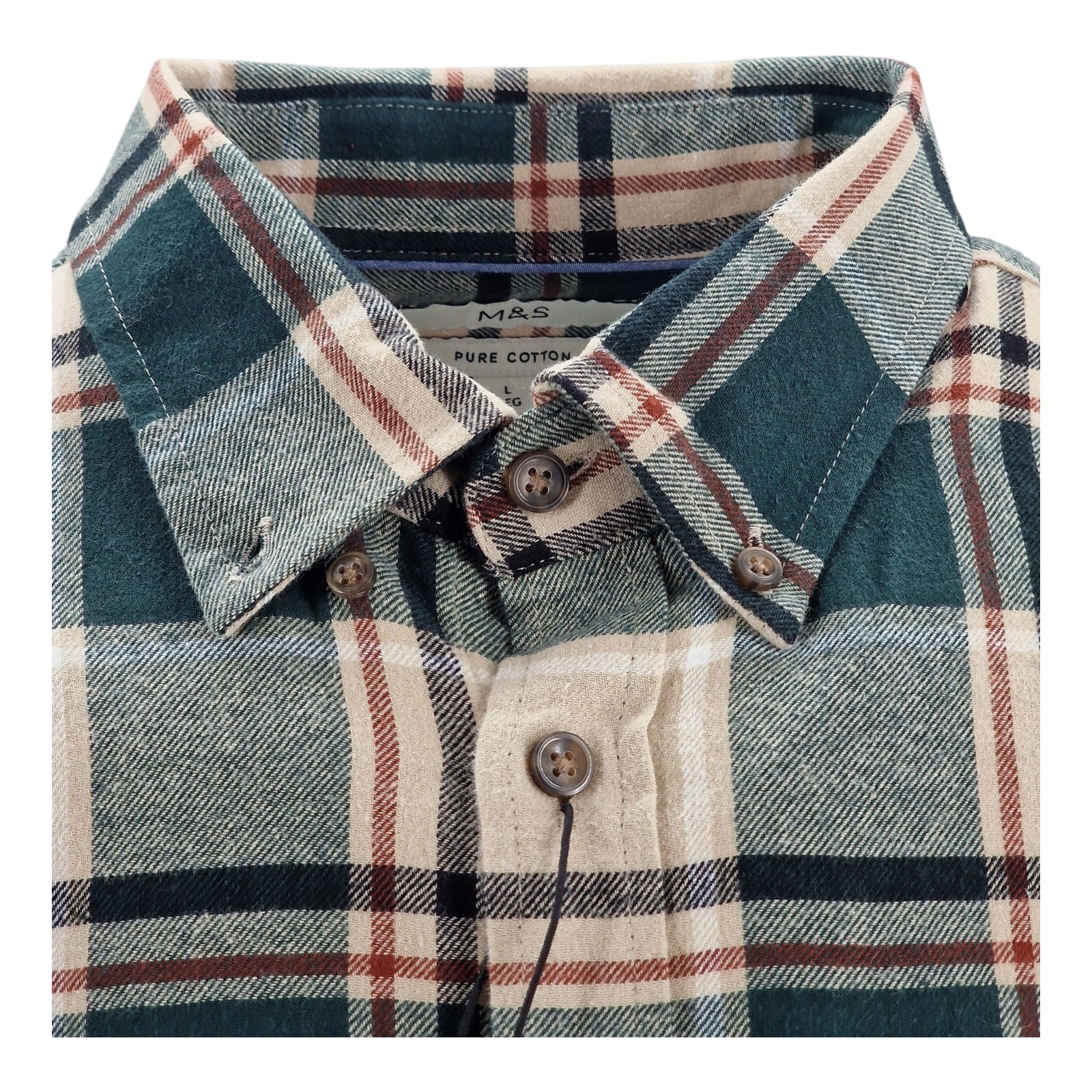 M&S Classic Casual Pure Cotton Flannel Men’s Shirt
